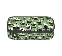 Pyjwyfmy Panda Bamboo Print Big Capacity Pencil Pen Case Office Large Storage High Capacity Bag Pouch Holder Box Makeup Bag