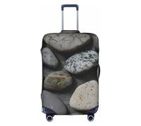 Pyjwyfmy Pebble Stone Pattern Print Suitcase Coverâ€“travel Luggage Cover With Elasticity For Suitcases (S/M/L/Xl Sizes), White, XL