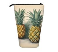 Pyjwyfmy Pineapple Print Standing Pencil Case,Telescopic Pen Pouch,Portable Pencil Holder For Study Or Office Supplies