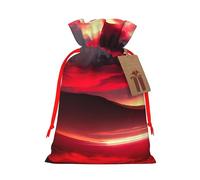 Pyjwyfmy Red Sky At Night Starry Christmas Gift Bags,Gift Bags For Christmas Wrapping, Pouches With Drawstring Closure