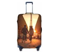 Pyjwyfmy Romantic Paris Eiffel Tower Bycicle Print Suitcase Coverâ€“travel Luggage Cover With Elasticity For Suitcases (S/M/L/Xl Sizes)