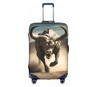 Pyjwyfmy Runner Bull Skull Print Suitcase Cover–travel Luggage Cover With Elasticity For Suitcases (S/M/L/Xl Sizes)