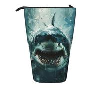 Pyjwyfmy Shark Cum Print Standing Pencil Case,Telescopic Pen Pouch,Portable Pencil Holder For Study Or Office Supplies