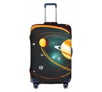 Pyjwyfmy Solar System Jupiter Saturn Print Suitcase Cover–travel Luggage Cover With Elasticity For Suitcases (S/M/L/Xl Sizes), White, S