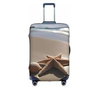 Pyjwyfmy Starfish Seashell Sandy Beach Print Suitcase Coverâ€“travel Luggage Cover With Elasticity For Suitcases (S/M/L/Xl Sizes), White, XL
