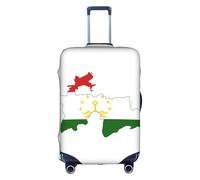 Pyjwyfmy Tajikistan Flag Map Print Suitcase Cover–travel Luggage Cover With Elasticity For Suitcases (S/M/L/Xl Sizes)