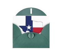 Pyjwyfmy Texas State Flag Map Print Pearlized Greeting Cards Set,Blank Inside Birthday Cards And Envelopes,Thank You Cards