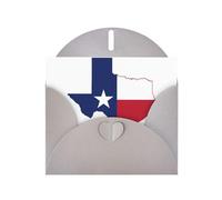Pyjwyfmy Texas State Flag Map Print Pearlized Greeting Cards Set,Blank Inside Birthday Cards And Envelopes,Thank You Cards