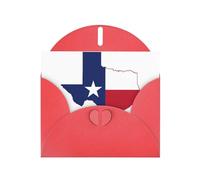 Pyjwyfmy Texas State Flag Map Print Pearlized Greeting Cards Set,Blank Inside Birthday Cards And Envelopes,Thank You Cards