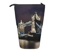 Pyjwyfmy Tower Bridge In London Print Standing Pencil Case,Telescopic Pen Pouch,Portable Pencil Holder For Study Or Office Supplies