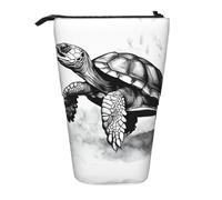 Pyjwyfmy Turtle Write Print Standing Pencil Case,Telescopic Pen Pouch,Portable Pencil Holder For Study Or Office Supplies