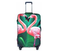 Pyjwyfmy Two Flamingos Print Suitcase Cover–travel Luggage Cover With Elasticity For Suitcases (S/M/L/Xl Sizes), White, XL