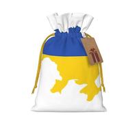 Pyjwyfmy Ukraine Flag Map Christmas Gift Bags,Gift Bags For Christmas Wrapping, Pouches With Drawstring Closure