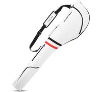 PYKES PEAK Golf Club Case | Foldable Design for 47” Clubs | Fits 10 Clubs | Waterproof Pocket | Ideal for Driving Range & Practice | White | Designed in Japan