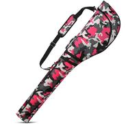 PYKES PEAK Golf Club Case | Foldable Design for 47” Clubs | Fits 10 Clubs | Waterproof Pocket | Ideal for Driving Range & Practice | Camo Pink | Designed in Japan