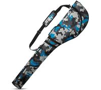 PYKES PEAK Golf Club Case | Foldable Design for 47” Clubs | Fits 10 Clubs | Waterproof Pocket | Ideal for Driving Range & Practice | Camo Blue | Designed in Japan