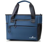 PYKES PEAK Golf Round Tote Bag | Ultra-Lightweight 340g, 10L Capacity, Waterproof, Versatile Cart Bag for Men & Women | Golf Bag for Accessories & Essentials | Navy | Designed in Japan