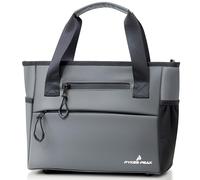 PYKES PEAK Golf Round Tote Bag | Ultra-Lightweight 340g, 10L Capacity, Waterproof, Versatile Cart Bag for Men & Women | Golf Bag for Accessories & Essentials | Grey | Designed in Japan