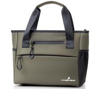 PYKES PEAK Golf Round Tote Bag | Ultra-Lightweight 340g, 10L Capacity, Waterproof, Versatile Cart Bag for Men & Women | Golf Bag for Accessories & Essentials | Olive | Designed in Japan