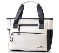 PYKES PEAK Waterproof Golf Accessory Bag | 10L Organiser Pouch for Valuables, Tees & Balls | Ultra-Lightweight Mini Tote (340g) for Men & Women | White | Designed in Japan