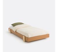 Pyla Solid Pine Stackable Bed with Bed Base Caramel