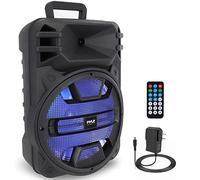 Pyle 12'' Portable Bluetooth Speaker System - 800 Watts - Karaoke Speaker w/ Latest DJ LED Lights, USB/FM/BT/Aux/Remote Control/Mic Inputs & Built-in Rechargeable Battery PPHP1243B