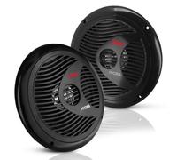Pyle 16.5cm Dual Marine Speakers | 2-Way Waterproof Outdoor Stereo Speakers | 400 Watt Power, Polypropylene Cone, Butyl Rubber Surround - 1 Pair - PLMR605B (Black)