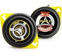 Pyle, 2-Way Car Speaker System, 9cm-120W Stereo Speakers, 4-ohm Sub Sound Speaker, Coaxial Loud Pro Audio, Quick Replacement Component Speaker, Door/Side Panel Mount Compatible, 2pc