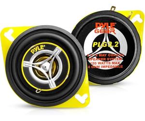 Pyle, 2-Way Car Speaker System, 9cm-120W Stereo Speakers, 4-ohm Sub Sound Speaker, Coaxial Loud Pro Audio, Quick Replacement Component Speaker, Door/Side Panel Mount Compatible, 2pc