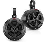Pyle 2-Way Dual Waterproof Off-Road Speakers, 10cm 800W Marine Grade Wakeboard Tower Speakers System w/LED DJ Lights & Remote, Full Range Outdoor Audio Stereo Speaker for ATV/UTV/, Jeep, Boat