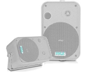 Pyle 2 Way Speaker System Pair - 500W Peak Power 16.51cm Passive Weatherproof Wall / Ceiling Mounted - Heavy Duty Universal Mount - Use for Pool, Patio, Indoor, Outdoor (White)