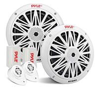 200 Watt Marine Boat Speaker System, Weather Proof Dual 2 Way 6.5 Inch Outdoor Speakers w/ 85Hz-6kHz Frequency Response, Heavy Duty 8oz Magnet Structure (White)