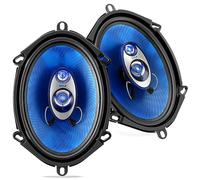 Pyle 3-Way Car Speakers, 300-Watt Car Door Speakers, 10 x 15cm Universal Car Stereo Speakers, Coaxial Car Speaker, Quick Replacement Speaker, Vehicle Door/Side Panel Mount Compatible, 4 Ohm, Blue, 2pc