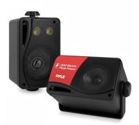 Pyle 3-way Mini Box Speaker System - 3.5 Inch 200 Watt Waterproof Marine Grade Mount Speakers - in a Heavy Duty ABS Enclosure Grill - Home, Boat, Poolside, Patio Indoor Outdoor Use (Black)