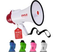 Pyle 30W Megaphone Speaker with Microphone, Loud Bullhorn Megaphones with Siren