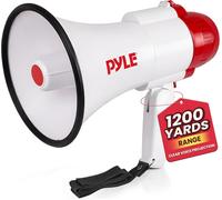 Pyle 30W Megaphone Speaker with Microphone, Loud Bullhorn Megaphones with Siren