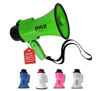 Pyle 30W Megaphone Speaker with Microphone, Loud Bullhorn Megaphones with Siren & Adjustable Volume, Loud Hailer Mega Phone, Indoor/Outdoor Use, Perfect for Sports, Police, Safety Drills, Kids & More
