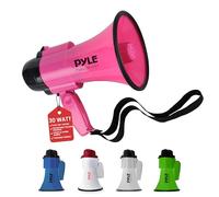 Pyle 30W Megaphone Speaker with Microphone, Loud Bullhorn Megaphones with Siren & Adjustable Volume, Loud Hailer Mega Phone, Indoor/Outdoor Use, Perfect for Sports, Police, Safety Drills, Kids & More