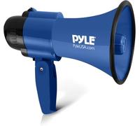 Pyle 30W Megaphone Speaker with Microphone, Loud Bullhorn Megaphones with Siren & Adjustable Volume, Loud Hailer Mega Phone, Indoor/Outdoor Use, Perfect for Sports, Police, Safety Drills, Kids & More