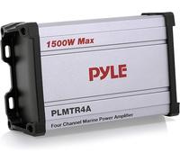 Pyle 4-Channel Marine Amplifier Receiver - Waterproof and Weatherproof Audio Subwoofer for Boat Stereo Speaker & Other Watercraft - 1200 Watt Power, Wired RCA, AUX and MP3 Audio Input Cable