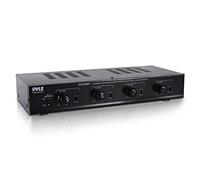 Pyle 4 Channel Speaker Selector Switch - Multi Zone Audio Distributor with Independent Volume Control, Compact Design, Supports Home Theater and Stereo Systems