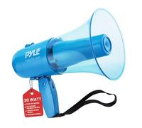 Pyle 40W Megaphone Bullhorn Speaker, Rechargeable Battery with Siren, LED Lights, Adjustable Volume, and 1000+ Yard Projection Range, Waterproof IP-X5, Ideal for Crowd Control & Indoor/Outdoor Events