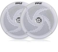 Pyle 5.25 Inch Car Speakers Waterproof Marine Grade Swirl - White