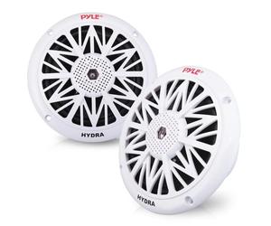 Pyle 5.25 Inch Dual Marine Speakers - 2 Way Waterproof and Weather Resistant Outdoor Audio Stereo Sound System with 150 Watt Power, Poly Carbon Cone, Cloth Surround and Low Profile Design - 1 Pair
