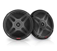 Pyle 6.5 Inch Bluetooth Marine Speakers - 2-way IP-X4 Waterproof and Weather Resistant Outdoor Audio Dual Stereo Sound System with 600 Watt Power and Low Profile Design - 1 Pair - PLMRBT65B (Black)