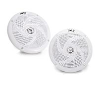Pyle Marine Speakers - 6.5 Inch 2 Way Waterproof and Weather Resistant Outdoor Audio Stereo Sound System with 240 Watt Power and Low Profile Slim Style - 1 Pair - PLMRS6W (White)
