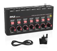 PYLE 6 Channel Audio Mixer with Bluetooth & USB - Compact Sound Mixer