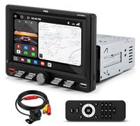 Pyle 7" Single DIN Touchscreen Car Stereo | Wireless Apple CarPlay, Android Auto, Bluetooth, USB/USB-C Fast Charge, AM/FM Radio | Includes Remote & Backup Camera | in-Dash Multimedia Receiver (Black)