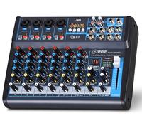 Pyle Audio Mixer, 8 Channel Bluetooth Professional DJ Mixer, Sound Board Console Desk System- 48V Phantom Power Stereo for Recording, Live, Streaming, Podcasting, Karaoke, DJ, Studio
