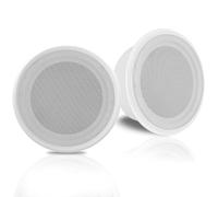 Pyle 8" in-Wall and Ceiling Speaker - 150W Flush Mount Speaker with Enclosed Housing, Quick-Connect Terminals, Voice Coil, Tweeter Cup, Home and Commercial Audio Use (10.6” x 10.6” x 4.4” with Cover)